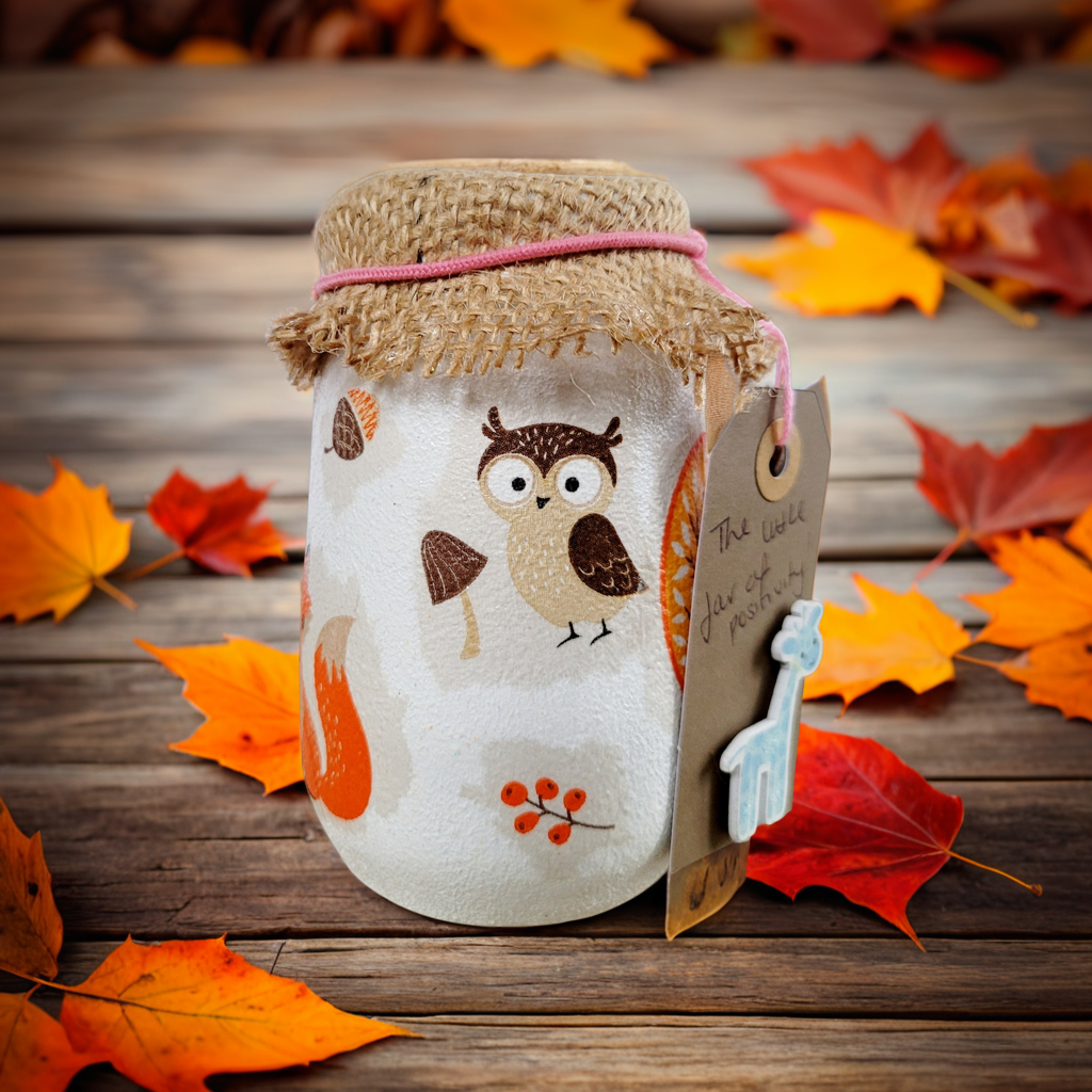Child's Mindfulness Gift Jar | Decoupage Wellness Gift | Quantock Inspiration