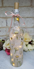 Load image into Gallery viewer, Decoupage Bumble Bee and Daisies Bottle Lamp - Quantock Inspiration