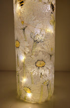Load image into Gallery viewer, Decoupage Bumble Bee and Daisies Bottle Lamp - Quantock Inspiration