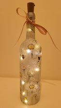 Load image into Gallery viewer, Decoupage Bumble Bee and Daisies Bottle Lamp - Quantock Inspiration