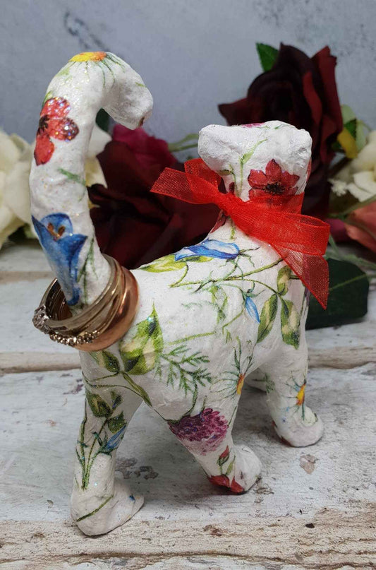 Cat Ring Tidy | Floral Decoupage | Quantock Inspiration