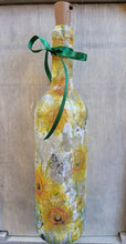 Load image into Gallery viewer, Decoupage Daffodil Wine Bottle Lamp - Quantock Inspiration