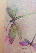Load image into Gallery viewer, Decoupage Dragonfly Wine Bottle Lamp - Quantock Inspiration