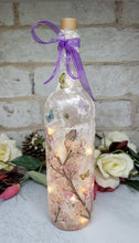 Load image into Gallery viewer, Decoupage Flower Butterfly Bottle Lamp - Quantock Inspiration