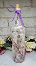 Load image into Gallery viewer, Decoupage Flower Butterfly Bottle Lamp - Quantock Inspiration