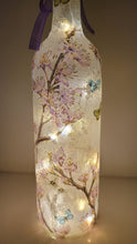 Load image into Gallery viewer, Decoupage Flower Butterfly Bottle Lamp - Quantock Inspiration