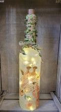 Load image into Gallery viewer, Decoupage Giraffe Bottle Lamp with Jute twine - Quantock Inspiration