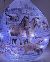 Load image into Gallery viewer, Decoupage Horse Bottle Lamp - Quantock Inspiration