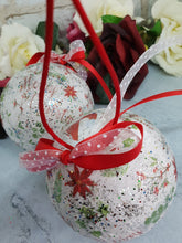 Load image into Gallery viewer, Decoupage Merry Christmas Baubles - Quantock Inspiration