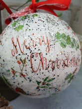 Load image into Gallery viewer, Decoupage Merry Christmas Baubles - Quantock Inspiration
