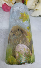 Load image into Gallery viewer, Decoupage Rabbit Bottle Lamp - Quantock Inspiration