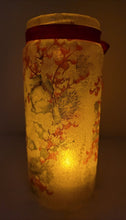 Load image into Gallery viewer, Decoupage Robin Glass Jar Lantern - Quantock Inspiration