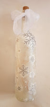 Load image into Gallery viewer, Decoupage Snowflake Light Up Bottle Lamp - Quantock Inspiration