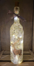 Load image into Gallery viewer, Decoupage Stag Bottle Lamp - Quantock Inspiration