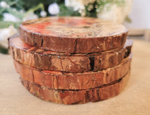 Load image into Gallery viewer, Decoupage Wood Slice Fox Coasters - Quantock Inspiration