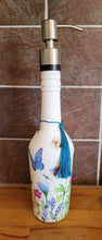 Load image into Gallery viewer, Glass bottle soap dispenser, decoupage soap dispenser, recycled bottle dispenser, soap dispenser - Quantock Inspiration