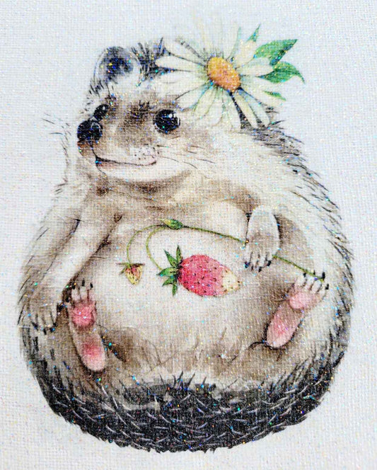 Hedgehog Wall Art | Decoupage on Canvas | Quantock Inspiration