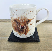 Load image into Gallery viewer, mug sitting on a black square slate coaster