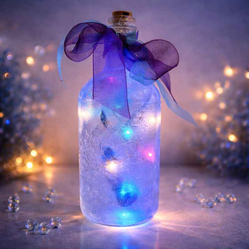 Unicorn Bottle Lamp | Decoupage LED Light | Quantock Inspiration
