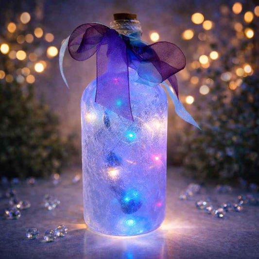 Unicorn Bottle Lamp | Decoupage LED Light | Quantock Inspiration