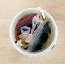 Load image into Gallery viewer, white painted jar with contents inside