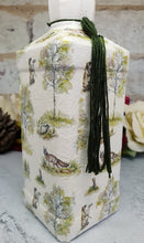 Load image into Gallery viewer, Whiskey Bottle Dispenser, Decoupage Glass Bottle Dispenser, Glass Bottle Dispenser, Recycled Bottle Dispenser - Quantock Inspiration