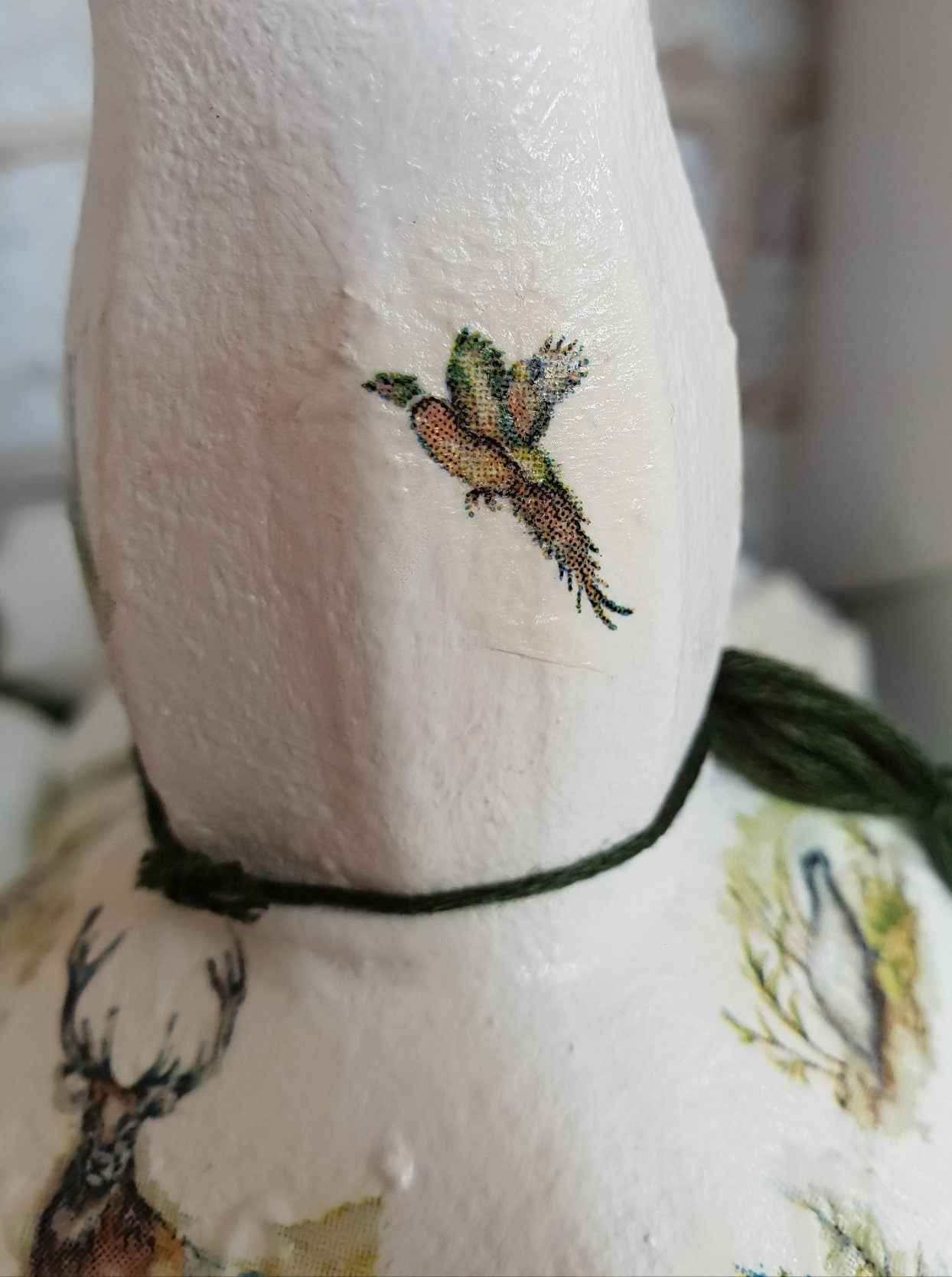 Wildlife Soap Dispenser | Recycled Decoupage Glass | Quantock Inspiration