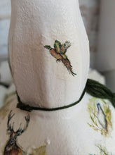 Load image into Gallery viewer, Whiskey Bottle Dispenser, Decoupage Glass Bottle Dispenser, Glass Bottle Dispenser, Recycled Bottle Dispenser - Quantock Inspiration