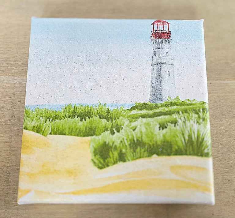 Coastal Beach Wall Art Set | Handmade Decoupage Canvas Trio | Quantock Inspiration