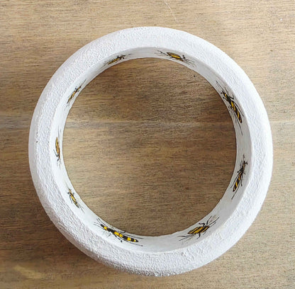 Wooden Bee Bangle | Handmade Decoupage Bracelet | Quantock Inspiration