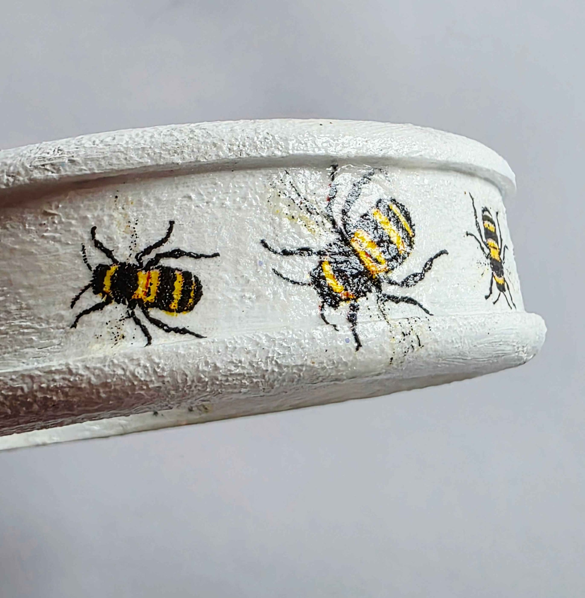 Wooden Bee Bangle | Handmade Decoupage Bracelet | Quantock Inspiration