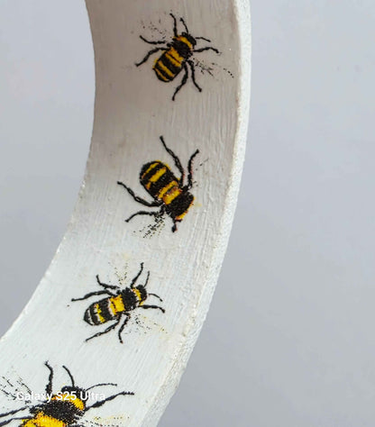 Wooden Bee Bangle | Handmade Decoupage Bracelet | Quantock Inspiration