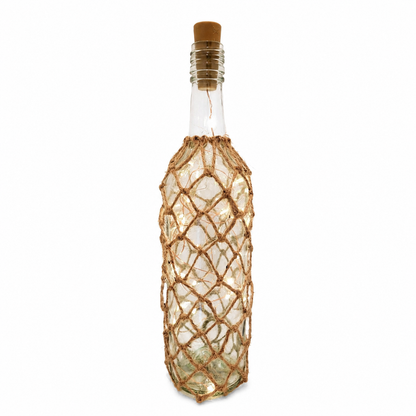 Braided Bottle Lamp | Handmade LED Lighting | Quantock Inspiration