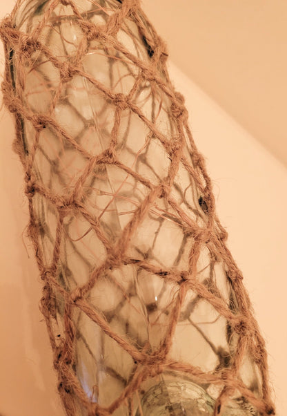 Braided Bottle Lamp with Lights - Quantock Inspiration