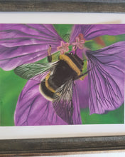 Load image into Gallery viewer, Bumble Bee Pastel Painting - Quantock Inspiration
