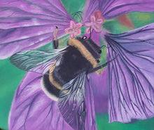 Load image into Gallery viewer, Bumble Bee Pastel Painting - Quantock Inspiration
