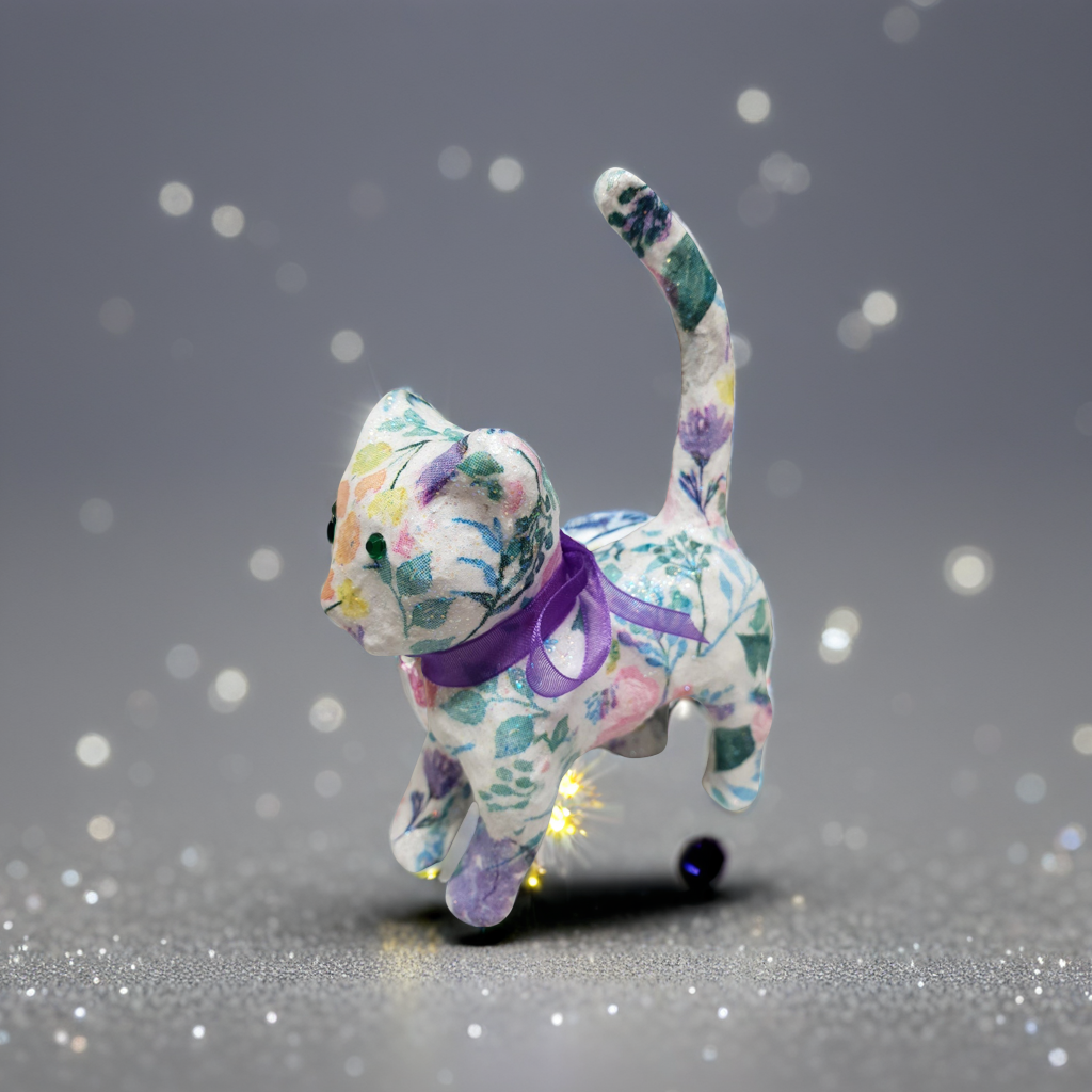 Decoupage Cat Ring Holder