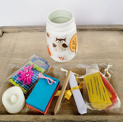 Child's Mindfulness Gift Jar | Decoupage Wellness Gift | Quantock Inspiration