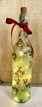 Load image into Gallery viewer, Decoupage Berry Leaf Bottle Lamp - Quantock Inspiration
