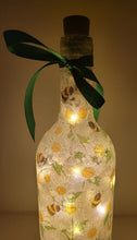 Load image into Gallery viewer, Decoupage Bumble Bee and Daisies Bottle Lamp - Quantock Inspiration
