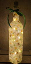 Load image into Gallery viewer, Decoupage Bumble Bee and Daisies Bottle Lamp - Quantock Inspiration
