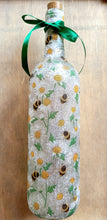 Load image into Gallery viewer, Decoupage Bumble Bee and Daisies Bottle Lamp - Quantock Inspiration
