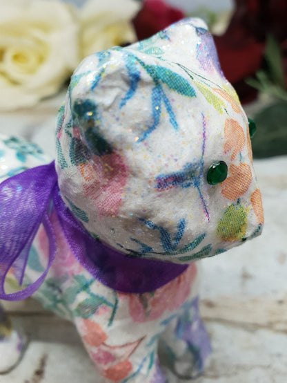 Decoupage Cat Ring Holder - Quantock Inspiration