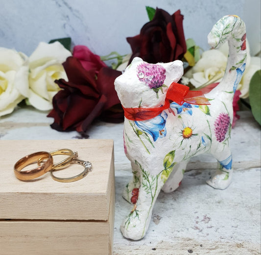 Decoupage Cat Ring Tidy - Quantock Inspiration