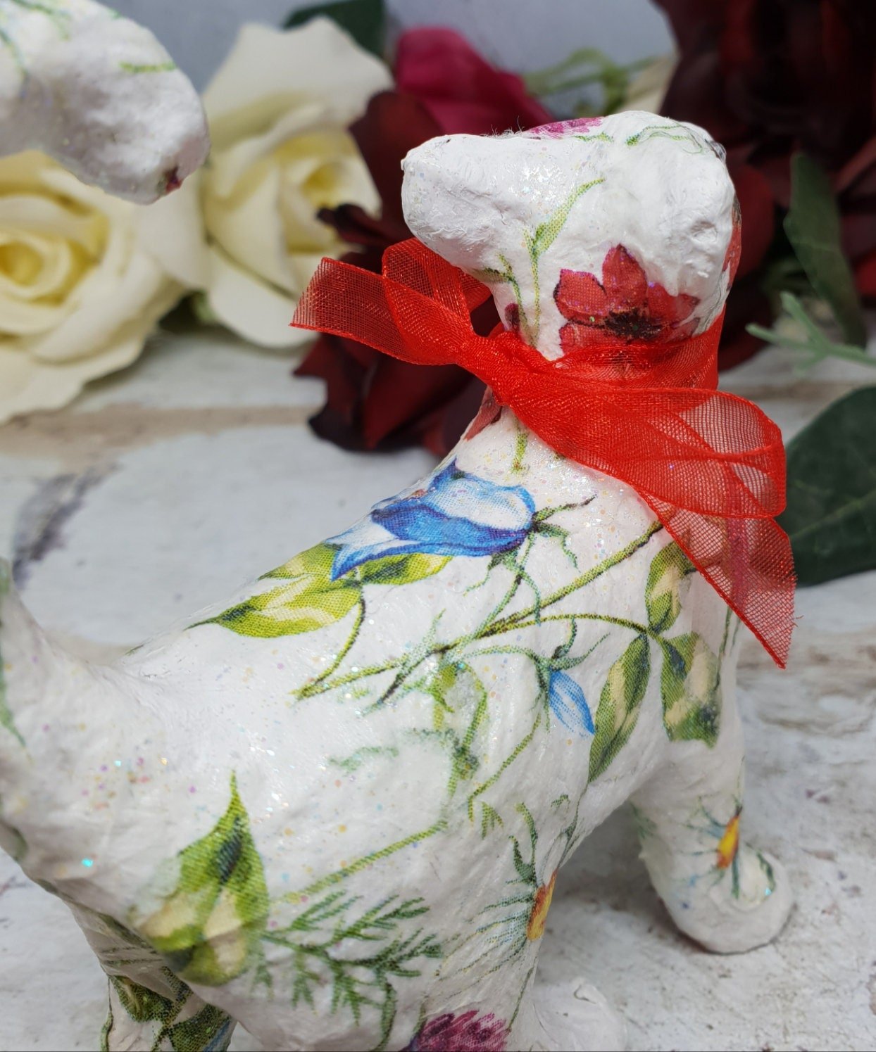 Decoupage Cat Ring Tidy - Quantock Inspiration