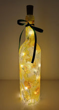 Load image into Gallery viewer, Decoupage Daffodil Wine Bottle Lamp - Quantock Inspiration
