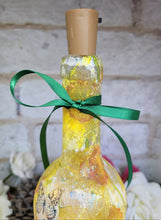 Load image into Gallery viewer, Decoupage Daffodil Wine Bottle Lamp - Quantock Inspiration
