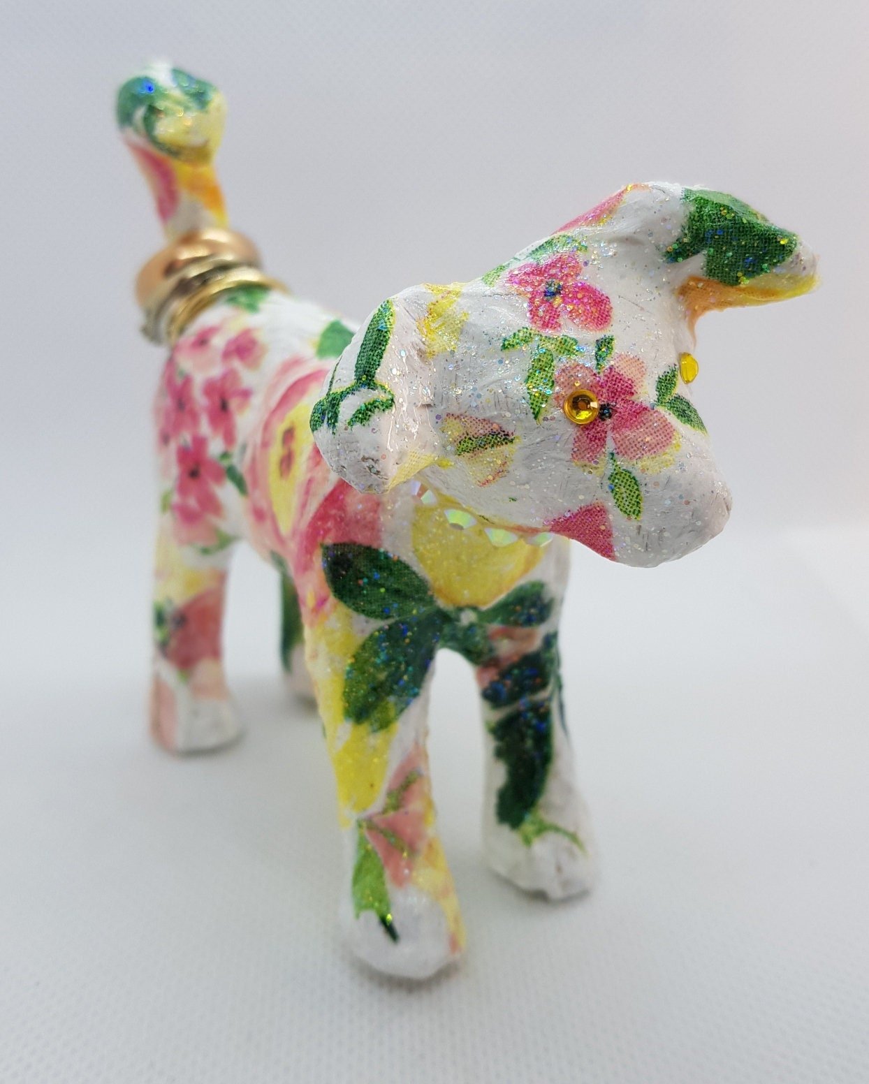Decoupage Dog Ring Holder - Quantock Inspiration