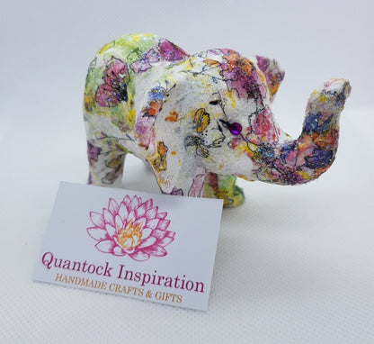Decoupage Elephant Ring Display - Quantock Inspiration