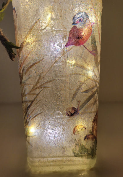 Decoupage Fox Bottle Lamp - Quantock Inspiration